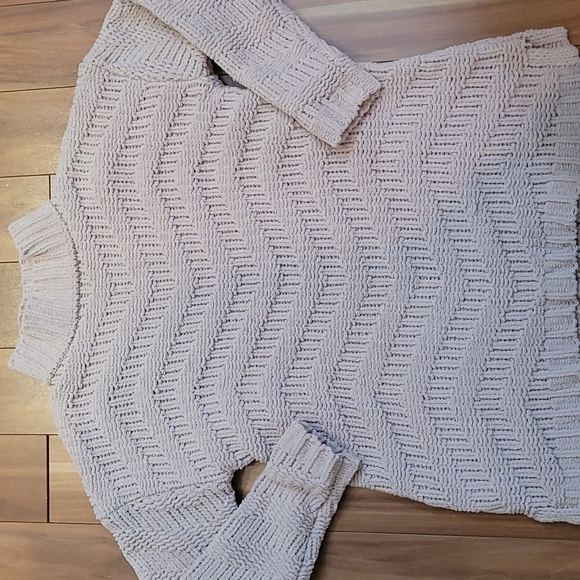 Nwt NINA LEONARD oversized drop shoulder chenille sweater - Picture 3 of 4